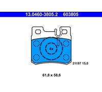 Juego de pastillas de freno ATE 13.0460-3805.2, atrás