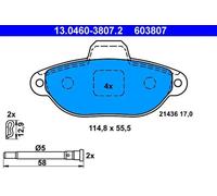 Pastillas de freno 13.0460-3807.2 ATE para FIAT PANDA PANDA Furgoneta/Hatchback