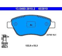 ATE Juego de 4 pastillas de freno para LANCIA: Musa & FIAT: Idea (Ref: 13.0460-3810.2)