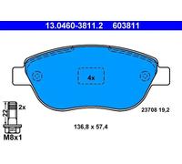 Juego de pastillas de freno ATE 13.0460-3811.2, delante