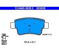 Pastillas de freno 13.0460-3828.2 ATE para FIAT ABARTH