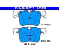 Juego de pastillas de freno ATE 13.0460-3857.2, delante