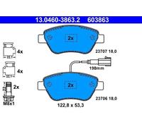 Pastillas de freno 13.0460-3863.2 ATE para FIAT CITROËN ALFA ROMEO PEUGEOT