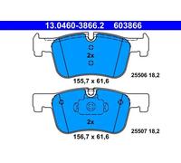 Juego de pastillas de freno ATE 13.0460-3866.2, delante