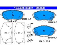 Pastillas de freno 13.0460-3868.2 ATE para TOYOTA COROLLA Sedán AURIS