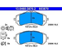 Pastillas de freno 13.0460-3870.2 ATE para PEUGEOT OPEL CITROËN