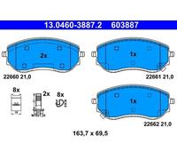 Pastillas de freno 13.0460-3887.2 ATE para NISSAN MERCEDES-BENZ