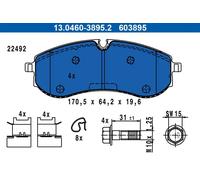 Pastillas de freno 13.0460-3895.2 ATE para VW CRAFTER Furgoneta CRAFTER Autobús