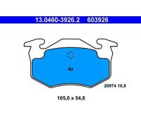 Pastillas de freno 13.0460-3926.2 ATE para RENAULT CLIO II