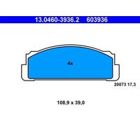 Pastillas de freno 13.0460-3936.2 ATE para FIAT LANCIA SEAT AUTOBIANCHI