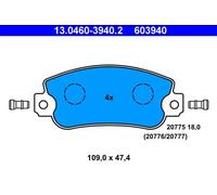 Pastillas de freno 13.0460-3940.2 ATE para FIAT LANCIA SEAT AUTOBIANCHI