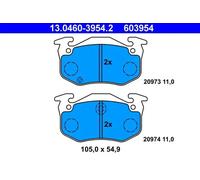 Juego de pastillas de freno ATE 13.0460-3954.2, atrás
