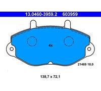 ATE Juego de 4 pastillas de freno para FORD: Transit/Tourneo (Ref: 13.0460-3959.2)