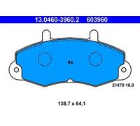 Pastillas de freno 13.0460-3960.2 ATE para FORD TRANSIT Autobús