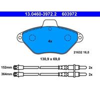 Pastillas de freno 13.0460-3972.2 ATE para CITROËN XANTIA Break