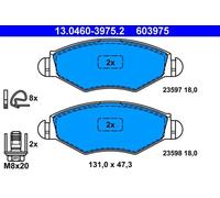 Pastillas de freno 13.0460-3975.2 ATE para PEUGEOT 306 Hatchback 306 206+ 206 SW