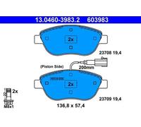 Pastillas de freno 13.0460-3983.2 ATE para FIAT LANCIA