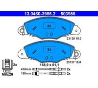 Pastillas de freno 13.0460-3986.2 ATE para CITROËN XM XM Break XANTIA