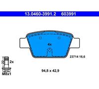 Pastillas de freno 13.0460-3991.2 ATE para FIAT ALFA ROMEO LANCIA