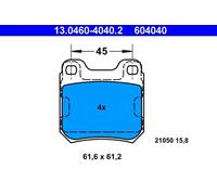 Juego de pastillas de freno ATE 13.0460-4040.2, atrás