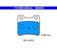 Pastillas de freno 13.0460-4043.2 ATE para OPEL SAAB