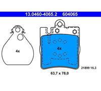 Juego de pastillas de freno ATE 13.0460-4065.2