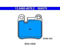 Pastillas de freno 13.0460-4070.2 ATE para PORSCHE 911 911 Descapotable