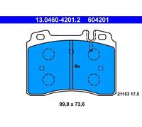Pastillas de freno 13.0460-4201.2 ATE para MERCEDES-BENZ 190 CLASE E 124 Sedán
