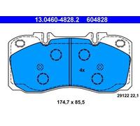 ATE Juego de 4 pastillas de freno para IVECO: Daily (Ref: 13.0460-4828.2)