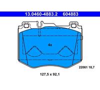 Pastillas de freno 13.0460-4883.2 ATE para MERCEDES-BENZ CLASE C CLASE C T-Model