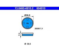 Pastillas de freno 13.0460-4910.2 ATE para CITROËN 2 CV