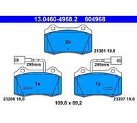 ATE 13.0460-4968.2 Juego de pastillas de freno