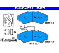 Pastillas de freno 13.0460-4979.2 ATE para PEUGEOT FIAT CITROËN