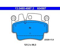 Pastillas de freno 13.0460-4987.2 ATE para PORSCHE 911 911 Descapotable BOXSTER