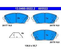 Pastillas de freno 13.0460-5522.2 ATE para MAZDA 3 Hatchback 3 Sedán