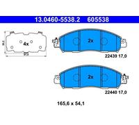 Pastillas de freno 13.0460-5538.2 ATE para NISSAN RENAULT
