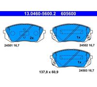 Pastillas de freno 13.0460-5600.2 ATE para KIA HYUNDAI