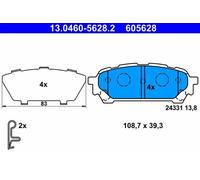 Pastillas de freno 13.0460-5628.2 ATE para SUBARU IMPREZA Station Wagon FORESTER