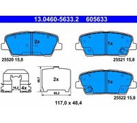 Pastillas de freno 13.0460-5633.2 ATE para KIA HYUNDAI