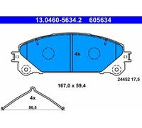 Pastillas de freno 13.0460-5634.2 ATE para LEXUS TOYOTA