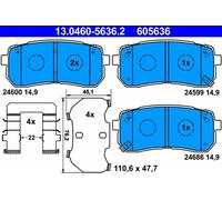 Pastillas de freno 13.0460-5636.2 ATE para HYUNDAI KIA