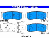 Pastillas de freno 13.0460-5637.2 ATE para HYUNDAI H-1 / STAREX Autobús
