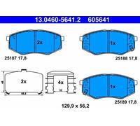 Pastillas de freno 13.0460-5641.2 ATE para HYUNDAI KIA