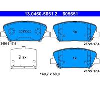 Pastillas de freno 13.0460-5651.2 ATE para HYUNDAI KIA