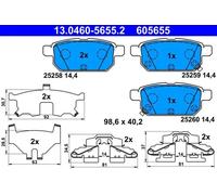 Pastillas de freno 13.0460-5655.2 ATE para SUZUKI SWIFT IV SX4 S-CROSS VITARA