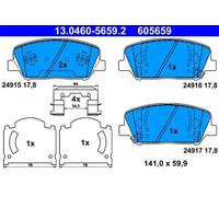 Pastillas de freno 13.0460-5659.2 ATE para HYUNDAI KIA