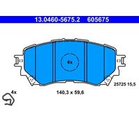 Pastillas de freno 13.0460-5675.2 ATE para MAZDA 6 Sedán 6 Station Wagon