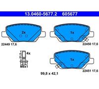 Pastillas de freno 13.0460-5677.2 ATE para FIAT TIPO Sedán TIPO Hatchback