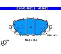 Juego de pastillas de freno ATE 13.0460-5682.2, delante