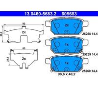 Pastillas de freno 13.0460-5683.2 ATE para SUZUKI BALENO